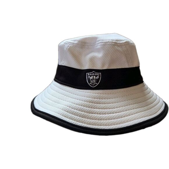 New Era Other - New Era Las Angeles Raiders Bucket Hat White Black NFL One Size Performance GUC